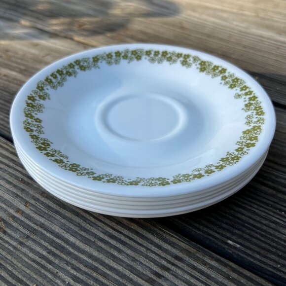 Vintage Corelle Spring Blossom Crazy Daisy Saucer 6-1/4" Flower Set Of 6 - Picture 6 of 6